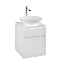 Vorschau: Villeroy&Boch Legato Waschtischunterschrank 45x50cm für Aufsatzwaschtisch, 2 Auszug glossy white B56600DH
