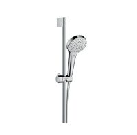 Vorschau: hansgrohe Croma Select S Brauseset 110 Vario 3jet mit Brausestange 65cm, Seifenschale, weiß/chrom 28170400
