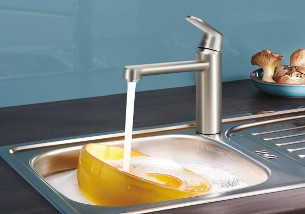 Grohe Eurosmart Cosmopolitan Einhand-Spültischbatterie, mittelhoher Auslauf, supersteel