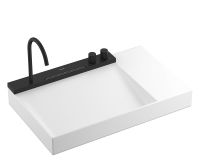 Vorschau: hansgrohe Avalegra AquaUnit Waschbecken 78x48cm mit Ablage, Armatur in schwarz matt 22473670