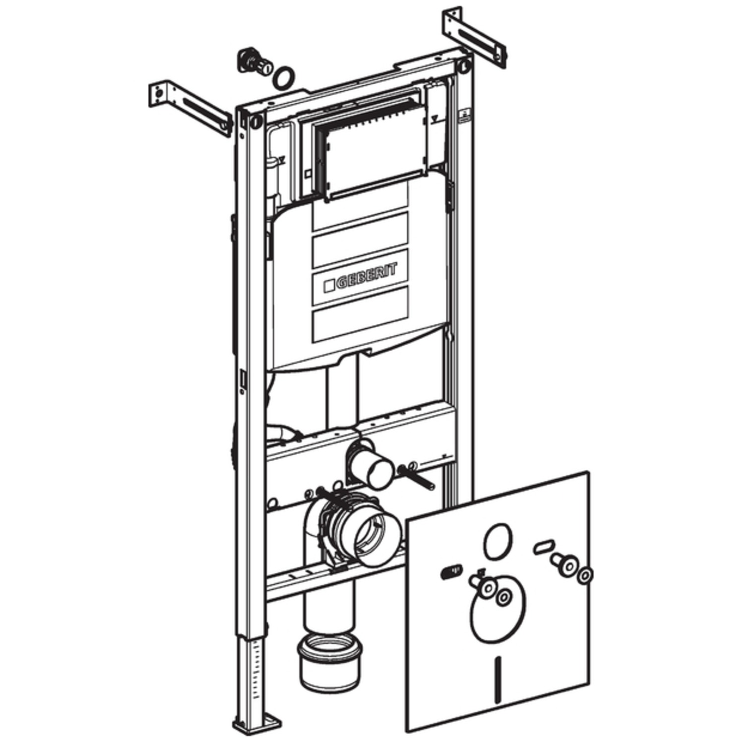 Geberit Duofix Montageelement für Wand-WC mit UP-Spülkasten Sigma UP320, BH 112cm Geberit Duofix Montageelement für Wand-WC mit UP-Spülkasten Sigma UP320, BH 112cm
