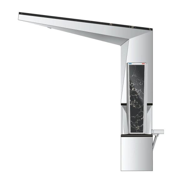 Grohe Allure Brilliant Einhand-Waschtischbatterie L-Size mit Vanilla Noir Caesarstone Einlagen