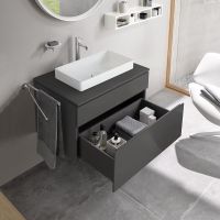 Vorschau: Duravit DuraSquare L-Cube Set Aufsatzwaschtisch mit Unterschrank 82cm