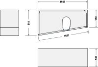 Vorschau: Duravit No.1 Badewannenträger trapezförmig 157x82x57cm für Badewanne 700506, weiß