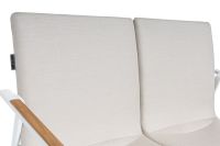 Vorschau: KETTLER DINING DIAMOND Lounge 2er Bank Sunbrella®, weiß matt/ natte linen