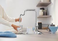 Vorschau: Grohe Start 2-in-1-Hybrid Küchenarmatur mit ausziehbarer Spülbrause