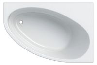 Geberit Renova asymmetrische Badewanne 150x100cm, weiß