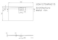 Vorschau: Villeroy&Boch Architectura MetalRim Duschwanne inkl. Antirutsch (VILBOGRIP),120x70cm, weiß UDA1270ARA215GV-01