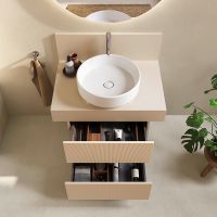 Vorschau: Duravit Balcoon Set Aufsatzbecken mit Unterschrank 80cm, sandbeige matt