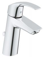 Grohe Eurosmart Waschtischarmatur M-Size mit Zugstangen-Ablaufgarnitur, wassersparend, chrom