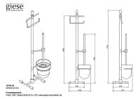 Vorschau: Giese WC-Ständer mit Bürstengarnitur, Kristallglas satiniert, chrom