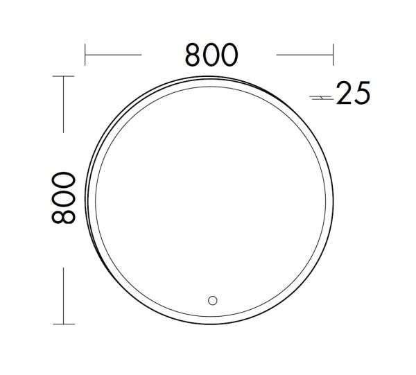 Burgbad Devio LED-Spiegel Ø80cm, Lichtfarbe einstellbar
