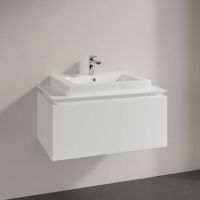 Villeroy&Boch Legato Waschtischunterschrank 80x50cm für Aufsatzwaschtisch, 1 Auszug glossy white B67800DH