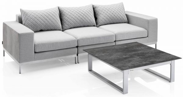 KETTLER EGO Lounge Tischgestell 95x95x33cm, silber