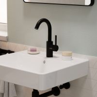 Vorschau: hansgrohe Zesis S Waschtischarmatur 210, Schwenkauslauf, Zugstangen-Ablaufgarnitur, schwarz matt