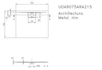 Vorschau: Villeroy&Boch Architectura MetalRim Duschwanne inkl. Antirutsch (VILBOGRIP),90x75cm, weiß UDA9075ARA215GV-01