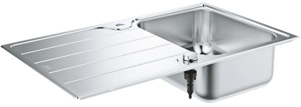 Grohe K500 45-S Edelstahlspüle mit Abtropffläche, edelstahl 31571Sd1