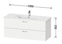 Vorschau: Duravit XBase Waschtischunterschrank 120cm, 2 Auszüge, zu Waschtische ME by Starck 233612 und 236112