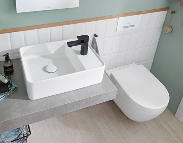 Villeroy&Boch ViConnect 300G WC-Betätigungsplatte, glass glossy white 922160RE