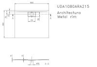 Vorschau: Villeroy&Boch Architectura MetalRim Duschwanne inkl. Antirutsch (VILBOGRIP),100x80cm,weiß UDA1080ARA215GV-01
