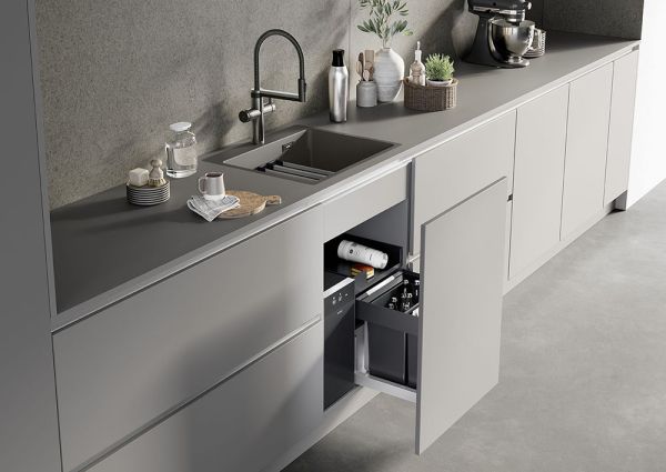 Blanco Choice Icona Kochendwasser-Küchenarmatur mit Filter- & Soda-Funktion, satin dark steel