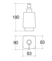 Vorschau: Lineabeta DADO Seifenspender 250ml 61223.29.09