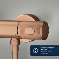 Vorschau: Grohe Precision Feel Thermostat-Brausebatterie mit ProGrip Rändelstruktur, warm sunset gebürstet