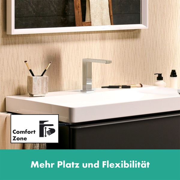 Hansgrohe Tecturis E 2-Loch Waschtischarmatur 150 CoolStart mit Ablaufgarnitur, chrom