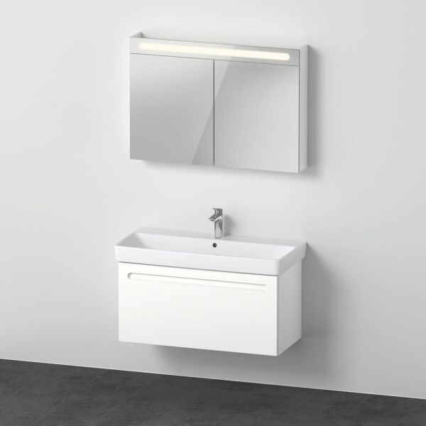 Duravit No.1 Badmöbel-Set 100cm mit Waschtisch, Spiegelschrank, 1 Auszug und Innenschublade N10186018180000