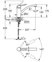 Vorschau: Grohe Swift Einhand-Spültischbatterie, schwenkbar, chrom