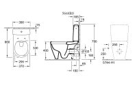 Vorschau: Villeroy&Boch Avento Tiefspül-WC spülrandlos mit DirectFlush, Technische Beschreibung