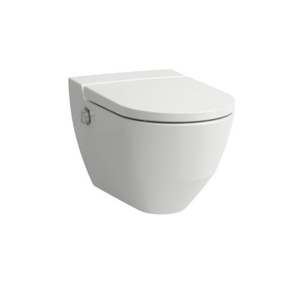 Laufen Cleanet Navia Dusch-WC rimless, wandhängend, Tiefspüler, inkl. WC-Sitz mit Deckel 82060.1