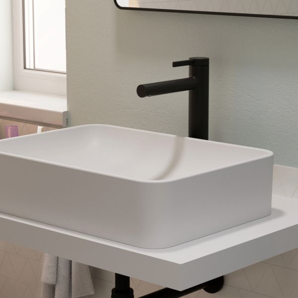 hansgrohe Zesis S Wasserhahn 230 CoolStart für Aufsatzwaschtische schwarz matt 74731670