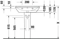 Vorschau: Duravit D-Neo Waschtisch rechteckig 65x44cm, mit Hahnloch und Überlauf, weiß