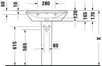 Vorschau: Duravit D-Neo Waschtisch rechteckig 65x44cm, mit Hahnloch und Überlauf, mit WonderGliss, weiß