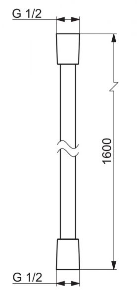 Hansa Hansamedipro Brauseschlauch, 1,60m, Gewebeoptik, chrom