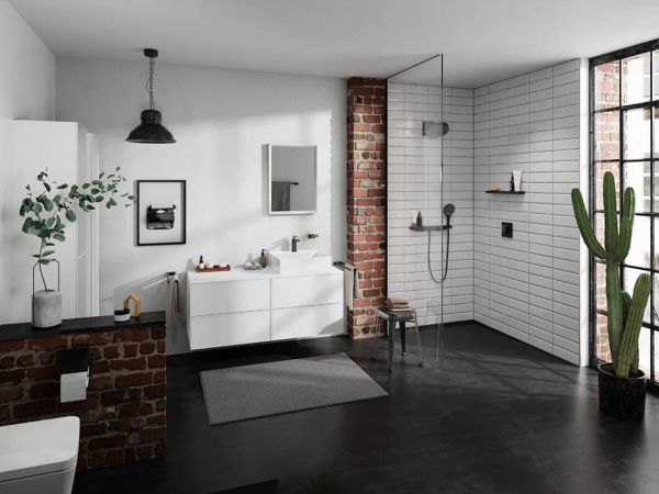 Hansgrohe Xevolos E Konsole 137cm für Aufsatzwaschtisch rechts 50cm