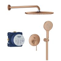Grohe Essence Duschsystem Unterputz mit Rainshower Cosmopolitan 310, warm sunset gebürstet Grohe Essence Duschsystem Unterputz mit Rainshower Cosmopolitan 310, warm sunset gebürstet