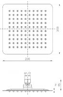 Vorschau: Avenarius Shower Regenbrause extra flach 200x200mm, chrom