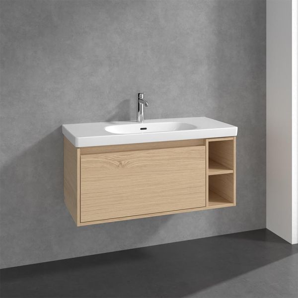 Villeroy&Boch Skyla Waschtischunterschrank C79100 100cm, offenes Fach rechts, nordic oak C79100VJ 