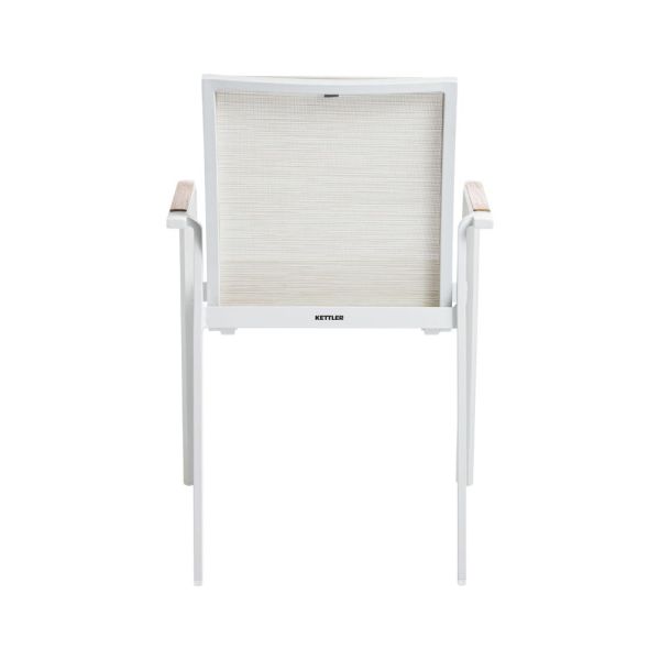 KETTLER DINING DIAMOND Stapelsessel weiß matt beige 0103902-5800