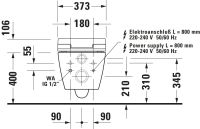 Vorschau: Duravit ME by Starck Wand-WC 57x37cm, rund weiß 2579592000