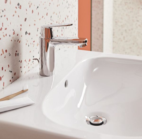 Grohe Euro Keramik Set mit WC spülrandlos, Waschtisch 60x48cm, WC-Sitz mit Deckel, weiß