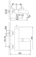 Vorschau: Steinberg Serie 100 WanneBrause-Einhebelmischer-Batterie 12, rosè gold 1001100RG