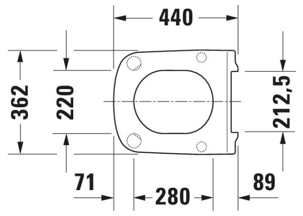 Duravit DuraStyle WC-Sitz ohne Absenkautomatik, weiß