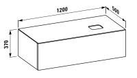 Vorschau: Laufen IL BAGNO ALESSI ONE Schubladenelement 1200, Ausschnitt rechts, zu Waschtisch H818974