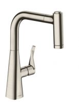 Vorschau: Hansgrohe Einhebel-Küchenmischer 220 mit Ausziehbrause und sBox, edelstahl finish