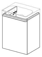Vorschau: Geberit Smyle Square Unterschrank für Handwaschbecken 50cm, mit einer Tür_links