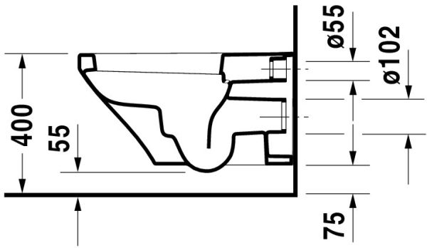 Duravit DuraStyle Wand-WC 62x37cm, eckig, weiß 2537092000