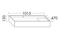 Vorschau: Burgbad Sys30 Keramik-Aufsatzwaschtisch mit Ab- und Überlaufsystem und Ablage, 101,5x47cm MWFI102C0001